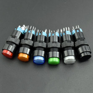 8,10,12 Mm Plastic Kortstondige/Vergrendelende Ronde Drukknop 12 24 <span class=keywords><strong>220</strong></span> <span class=keywords><strong>Volt</strong></span> Verlichte Led-Schakelaar Geen Nc 1nc 1no 2nc Drukknop - Product Image 6