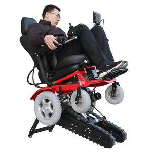 Fauteuil roulant électrique tout-terrain entièrement automatique pour escaliers avec batterie au lithium 20 Ah et caméra de recul intégrée, sans assistance - Product Image 4