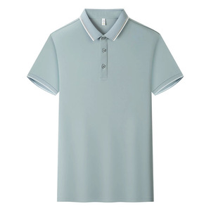 Polo uni en polyester à manches courtes, pour le travail et le quotidien, violet - Product Image 3