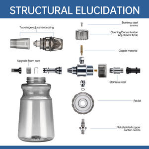 Canon à mousse de neige à embout rapide 1/4'' à grande ouverture, pulvérisateur transparent pour nettoyage automobile - Product Image 5