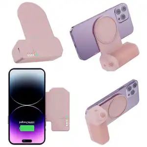 5000mAh Mini Portable Powerbank Back Clip Batería para Iphone Cargador inalámbrico BT Photo Shooting Selfie Power Bank