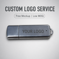 Clé USB Métallique Personnalisée avec Logo et Trou pour Porte-clés, Clé USB Promotionnelle à Faible MOQ, Cadeau d'Affaires, Clé USB en Gros OEM en Métal