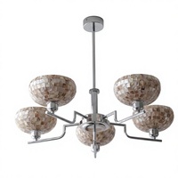 Lampe suspendue en forme de coquillage coloré A93-5, luminaire de plafond à 5 abat-jour pour salon