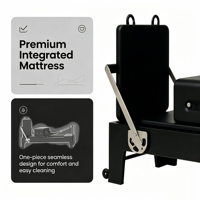 Système de poulies silencieuses en chêne peint noir mat pour Reformer Pilates, logo personnalisé pour studio de Pilates professionnel