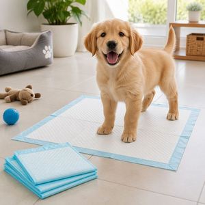 Custom Logo Print on <b>Polybag</b> Surface Pee Pads for Pets Pet Mats & Pads Disposable - Product Image 1