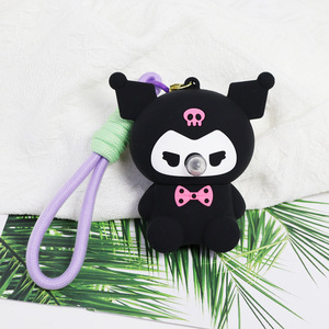 Adjustable Phone <b>Lanyard</b> 7mm <b>Polyester</b> Braided Rope With Silicone Cartoon Pendant Crossbody Neck Wearable Strap - Product Image 3
