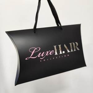 Boîtes d'emballage pour extensions de cheveux élégantes en gros, boîte cadeau imprimée rose et noire, boîtes pliables pour l'expédition pour les petites entreprises - Product Image 4