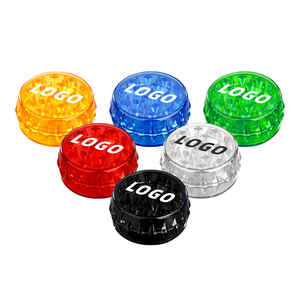 Molino de Hierbas de Plástico de 3 Capas con Logotipo Personalizado, Molinillo Manual de Tabaco con Tapa Magnética Redonda de 48 mm, Triturador Portátil - Product Image 2