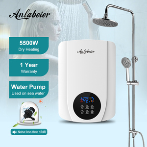 Calentador de Agua Instantáneo Eléctrico sin Tanque de 5500W con Temperatura Constante, Bomba de Presión, ELCB, Control Táctil y Pantalla Digital LED - Product Image 1