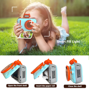 Caméra à impression instantanée pour enfants Selfie Kids Camera pour filles 1080P Video Digital Kids Camera avec dessin animé Pattern Design - Product Image 4