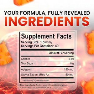 Gomitas de Apigenina OEM de 150 mg con Extracto de Manzanilla, Flavonoides, <span class=keywords><strong>Bioflavonoides</strong></span> y Polifenoles, Suplemento para la Relajación y el Apoyo a la Calma - Product Image 2
