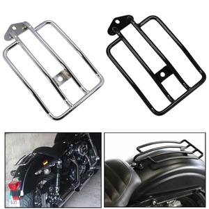 Porte-bagages arrière chromé/noir pour motos, support de siège Solo pour <span class=keywords><strong>Harley</strong></span> XL Sportsters Iron 48 883 XL1200 2004-2019 - Product Image 6