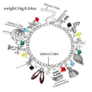 Sherlock Holmes DIY combinación encanto pulseras accesorios <span class=keywords><strong>cuento</strong></span> <span class=keywords><strong>de</strong></span> hadas <span class=keywords><strong>mago</strong></span> <span class=keywords><strong>Oz</strong></span> varita mágica zapatos <span class=keywords><strong>de</strong></span> baile moda mujer Zinc - Product Image 4