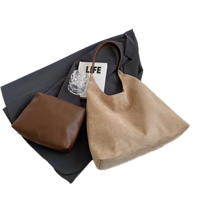 Borsa a Tracolla Retrò 2026 da <span class=keywords><strong>Donna</strong></span>, Grande Capacità, in Pelle Scamosciata, Chiusura Magnetica, Fodera in Poliestere, Tracolla a Catena Portatile - Product Image 2