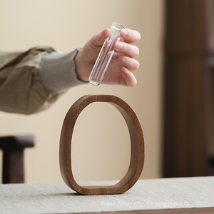 <span class=keywords><strong>Maceta</strong></span> Colgante Magnética <span class=keywords><strong>de</strong></span> Vidrio para Hidroponía, con Madera <span class=keywords><strong>de</strong></span> Nogal Negro Nórdico, Decoración <span class=keywords><strong>de</strong></span> Oficina y Escritorio - Product Image 3