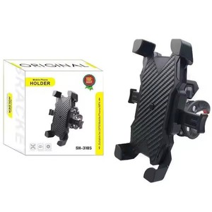 Support de téléphone universel pour guidon de <span class=keywords><strong>moto</strong></span> à 8 griffes anti-vibration, rotation à 360°, texture en fibre de carbone, pour smartphones - Product Image 5