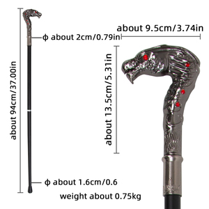 Black Dragon T-Handle Luxury Walking Stick Party Fashion Elegant Walking Stick Decorative Cospaly Cane <strong>Knob</strong> Crosier - Product Image 2