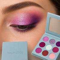 Palette de fards à paupières minéraux imperméables 9 couleurs personnalisée OEM ODM, approuvée MSDS, cosmétiques pour les yeux