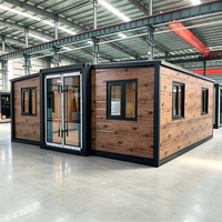 Vente directe fabricant – Maison conteneur modulaire préfabriquée extensible 40 pieds 20 pieds en acier léger à panneaux sandwich, montage rapide