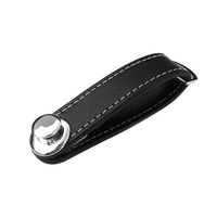 Porte-clés en cuir de voiture multifonctionnel avec logo personnalisé, poche de rangement en cuir