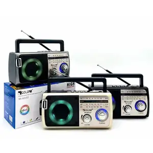 Portable Am Fm Sw Full Band Radio With Disco Light TWS Stereo Sound High Sensitivity Radio Receiver With USB/TF Mp3 Player