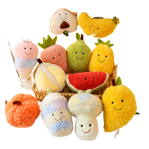 Ours en peluche personnalisés fruits et légumes, jouets doux en coton PP et doublure en maille, faible MOQ, service OEM en gros - Product Image 1