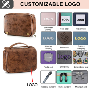 <span class=keywords><strong>Trousse</strong></span> de Toilette Suspendue Imperméable <span class=keywords><strong>en</strong></span> <span class=keywords><strong>Cuir</strong></span> PU pour Hommes – Accessoires de Rasage et de Soin - Product Image 5