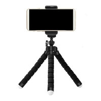 Tripod ponsel Tripod kecil, Tripod portabel meja gurita fleksibel kecil dengan dudukan untuk ponsel pintar