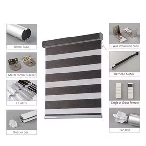 Sáng tạo cơ giới Zebra Shades nhà thông minh tự động hóa điều khiển từ xa rèm cửa cho điều chỉnh ánh sáng & sự riêng tư - Product Image 4