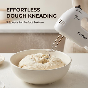 Batidora Eléctrica Portátil con Carcasa de Plástico OEM ODM, Cabezales Mezcladores de Acero Inoxidable y Ganchos para Amasar, para Cocina, Hogar y Viajes - Product Image 1