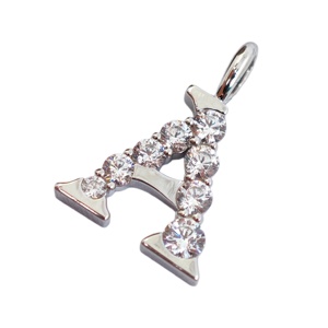 Collier avec pendentif lettre en argent 925 classique UM Jewelry pour femmes, enfants, anniversaires, mariages et occasions de fête - Product Image 2