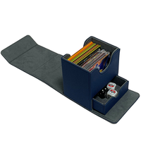 Boîte de rangement en cuir pour cartes à collectionner avec fermeture magnétique