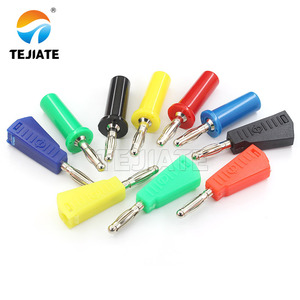 <span class=keywords><strong>Prise</strong></span> banane colorée de 4mm <span class=keywords><strong>prise</strong></span> banane à souder/lanterne terminale haut-parleur mâle 4mm fiches banane de forme trapézoïdale isolées - Product Image 4