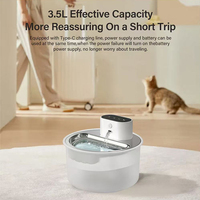 Fontaine à eau pour animaux de compagnie sans fil OEM 4L à piles avec capteur radar, distributeur d'eau pour animaux, fontaine à eau pour chien sans fil