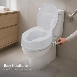 Siège de <span class=keywords><strong>toilette</strong></span> surélevé en fibre de carbone réglable en hauteur, portable, avec poignées, pour personnes âgées et handicapées, sécurité dans la salle de bain, <span class=keywords><strong>logo</strong></span> personnalisable - Product Image 1