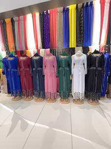 CCY 2025 personalizado de fábrica al por mayor mujeres diamantes de imitación Abaya vestido Dubai islámico musulmán vestidos Kaftan Abaya - Product Image 3