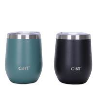 Thermos sous vide isolé coquille d'œuf en acier inoxydable double couche 12oz personnalisé Mini tasse à café d'extérieur au design classique avec couvercle