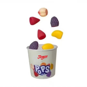 Jingcre Crème glacée molle faible en gras aux quatre saveurs dans une nouvelle boîte design 160g*12 Chocolat Fraise Lait Fruits - Product Image 1