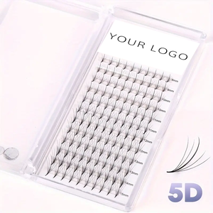 Extensions de cils préfabriquées en gros, de haute qualité, faites à la main, effet wispy, épaisseur 0.05 0.07MM, 5D 7D 9D, pointues et effilées - Product Image 2