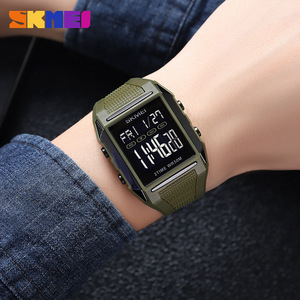 Skmei Digital Watch Men <b>Outdoor</b> Electronic Watch 50M Water Resistant Tpu Strap Multifunctional Alarm <b>Timer</b> Sport Watch - Product Image 4