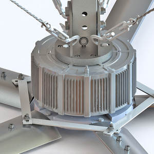 기어리스 다이렉트 드라이브 HVLS 산업용 PMSM 천장 팬 2.5m 산업 시설용 직경 HVLS 천장 팬 - Product Image 5