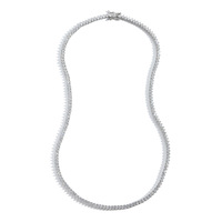 Chaîne tennis à 3 griffes de 2,5 mm, chaîne simple rangée en laiton micro-incrustée de zircon, collier superposé pour femme style hip-hop.