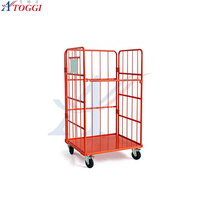 Chariot de manutention pliable en métal pour entrepôt, conteneur de stockage de marchandises, table de transfert logistique, capacité 300 kg