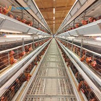 Cages à poulets automatiques à batterie de type H produites en usine en Chine pour la vente