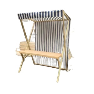 Carrito Plegable Móvil de Madera para Exhibición, Mesa de Puesto de Mercado Nocturno, Carrito de Flores, Carrito Promocional para Vendedor Ambulante, Carpa de Puesto de Bazar - Product Image 5