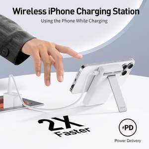 FCC CE ROHS certifié Qi2 chargeur Portable iphone avec support affichage numérique batterie externe magnétique sans fil pour <span class=keywords><strong>vol</strong></span> de voyage de bureau - Product Image 4