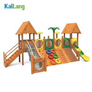 Équipement de sport en plein air de parc d'attractions en bois personnalisé de haute qualité populaire, balançoire en bois pour enfants, pont d'équilibre - Product Image 1