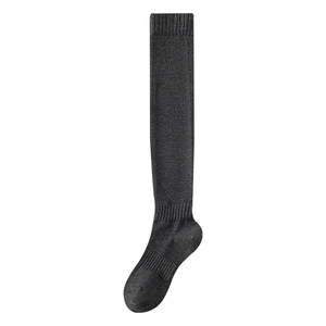 Winter <b>Wool</b> Over The Knee <b>Socks</b> For Women Black Dark Gray Light Gray White Solid Color Anti Bacterial Warm High Top <b>Socks</b> - Product Image 5