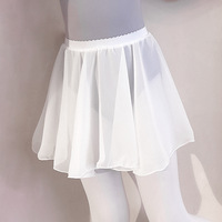 Jupe de danse de performance unie pour enfants ML180 en gros, en tissu mousseline, design une pièce pour filles
