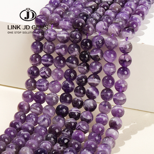 Hạt đá <span class=keywords><strong>Amethyst</strong></span> tự nhiên cao cấp JD, màu đen, kích thước 4/6/8/10/12mm, chọn lọc, hình tròn, đá rời, dùng làm đồ trang sức - Product Image 1
